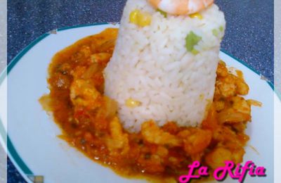 Dôme de riz et sa sauce crevettes