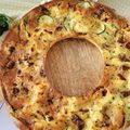 Quiche sans pâte courgettes , tomates séchées et vache qui rit 