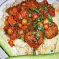 Boulettes en sauce tomate à la coriandre-façon tajine