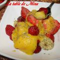 Gratin de fruits au pavot.