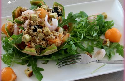 Salade de quinoa aux crevettes 