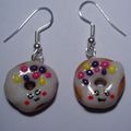 boucles d'oreilles donuts kawaii