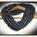 Snood tissu gris et noir