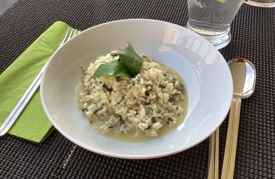 Risotto à la livèche, sans gluten et sans lactose