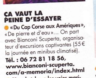 BIANCONI SCUPERTA version DAVID CASANOVA dans "Femme Actuelle"