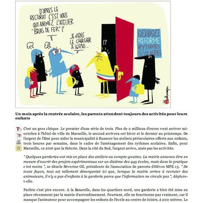 Marseille empoche l'argent sans mettre en place les ateliers (Le Monde.fr - 4/10/2014)