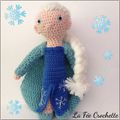 Elsa la reine des neiges au crochet