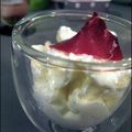 Chantilly de gorgonzola et magret fumé