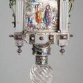 Monstrance en cristal de roche et en argent par Hermann Bohm. 