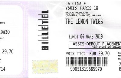 The Lemon Twigs - Lundi 4 Mars 2019 - Cigale (Paris)