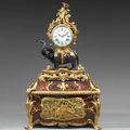 ﻿Pendule à musique, à l’éléphant, bronze doré et ciselé, époque Louis XV