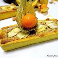 Tartelette trendy rectangle à la crème d'amande et pomme