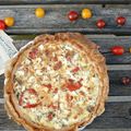 Quiche aux légumes rôtis, à la féta et à la moutarde