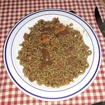 Marmite « risotto » de coquillettes aux chanterelles