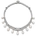 Spectacular natural pearl and diamond necklace, Bulgari
