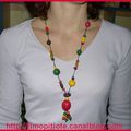 collier pate fimo en imitation ivoire végétale!