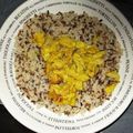 Emincé de Poulet au Curry, Riz sauvage