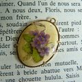 Médaillon vintage motif fleur