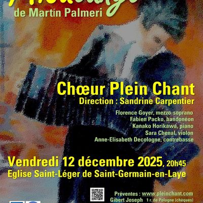 Concerts Misa Tango le 12 et 13 décembre 2025 à St Germain en Laye et au Vésinet