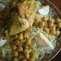 "Rechta" : nouilles à la vapeur, spécialité Algérienne