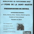 Foire de la St Martin à Lainsecq le 12 novembre 2017