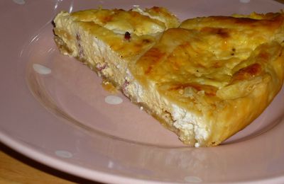 Quiche lorraine au fromage de chèvre frais