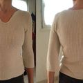 petit pull Jennyfer manches 3/4, taille L, 8 €
