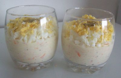 Verrine de crabe mimosa