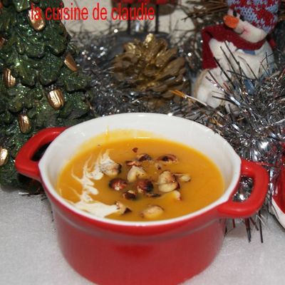 velouté de potiron aux noisettes