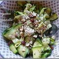 Salade de courgettes crues mozzarella noisettes