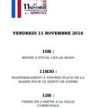 VENDREDI 11 NOVEMBRE 2016