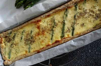 Tarte aux asperges et au parmesan