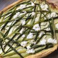 TARTE À LA CREME D'ASPERGES VERTES, ASPERGES, COURGETTES ET CHEVRE FRAIS (au Thermomix ou pas)