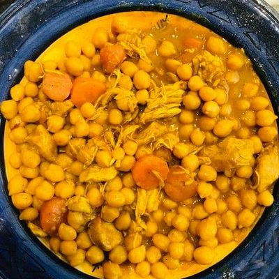 Pois chiches/poulet/coco/curry