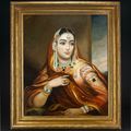George Duncan Beechey (1798-1852), Portrait of Begum of Oudh, Lucknow, India, circa 1840
