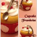 Porte clef Cupcake Framboire