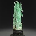 A fine jadeite carving of a beauty, Late Qing-Republic period