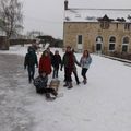 L'école sous la neige.