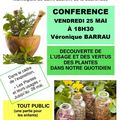 Conférence Véronique Barrau : découverte de l'usage et des vertus des plantes dans notre quotidien