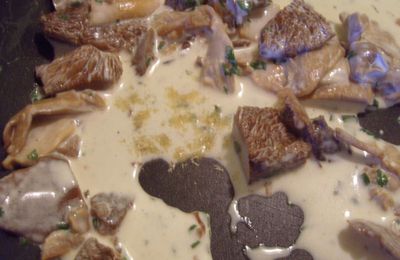 ESCALOPES DE DINDE SAUCE CHAMPIGNONS A LA CREME