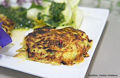 Galette de courgettes  pesto ail 