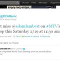 Adam sur MTV samedi 19 février.