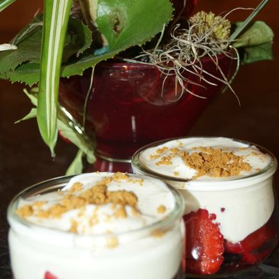 Verrines fraises mascarpone à ma façon