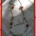 N°113 COLLIER (ROUGE ET DORE)