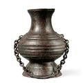 An archaic bronze vessel (Hu), Han Dynasty 
