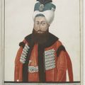 [Recueil. Dessins originaux de costumes turcs : un recueil de dessins aquarelles], XVIIIe s. 