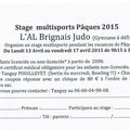 STAGE PAQUES 2015