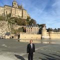 visite ensoleillée de François Hollande au Mont-Saint-Michel - samedi 31 octobre 2015