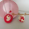 Parure macaron et rose