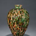 A sancai-glazed pottery jar, Tang dynasty (618-907)
